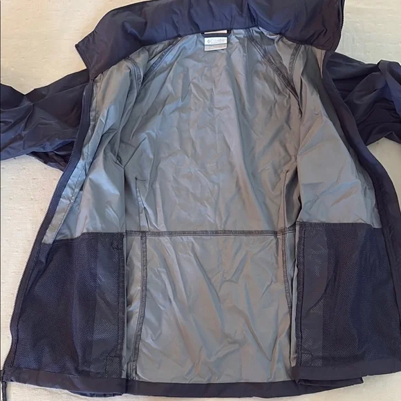 Men’s Columbia Navy Blue Rain Jacket - Picture 8 of 11